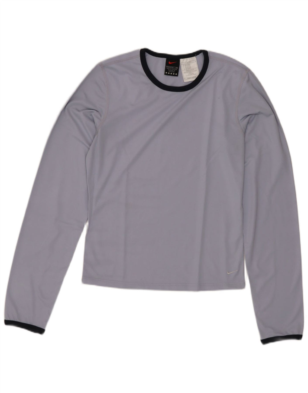 Crop Top pentru femei NIKE cu mânecă lungă US 8/10 Medium Blue Poliester