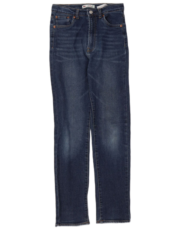 Blugi drepti pentru fete Levi's Ribcage 13-14 ani W26 L28 albastru bumbac