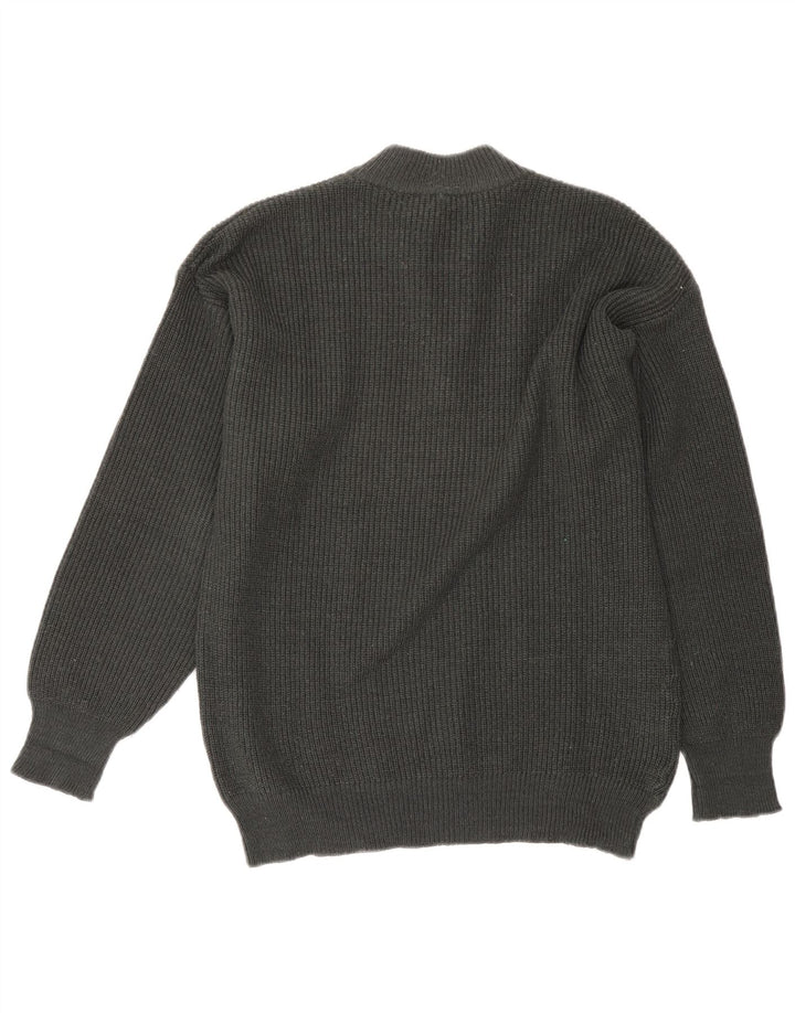 POP 84 Pulover cu gât țestoasă pentru bărbați, mare, gri acrilic color bloc