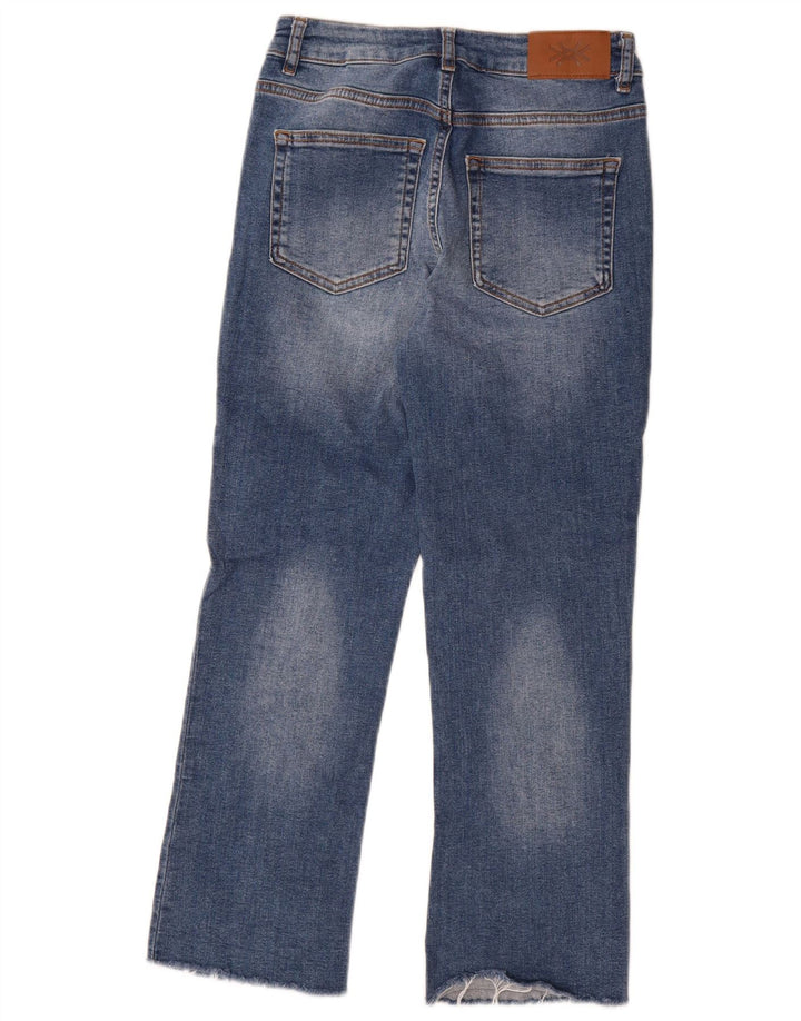 Blugi drepti pentru femei Benetton W28 L28 Bumbac albastru