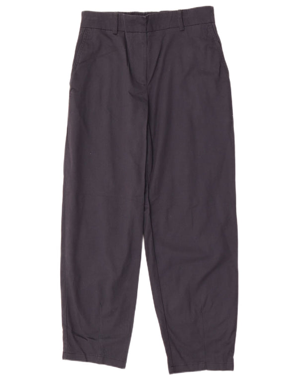 Pantaloni chino conici pentru femei Zara Mici L26 L26 Bumbac bleumarin