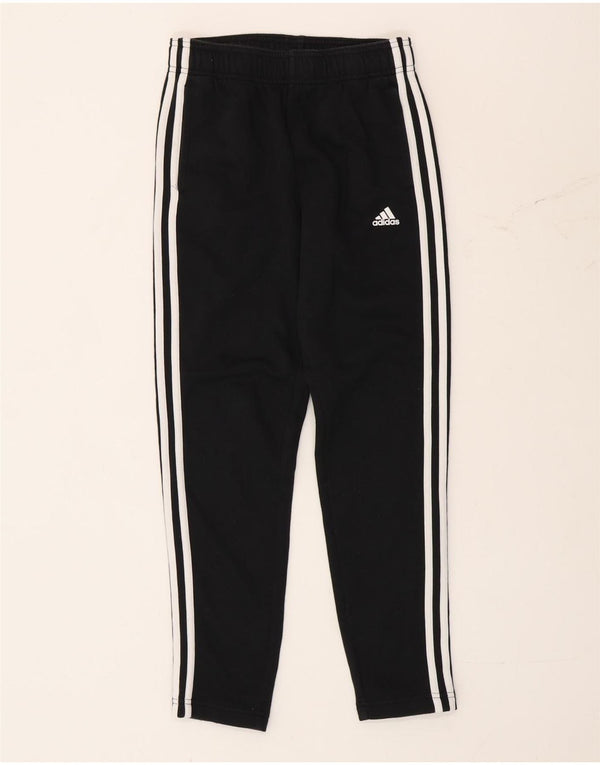 Pantaloni de trening Adidas fete 11-12 ani bumbac negru