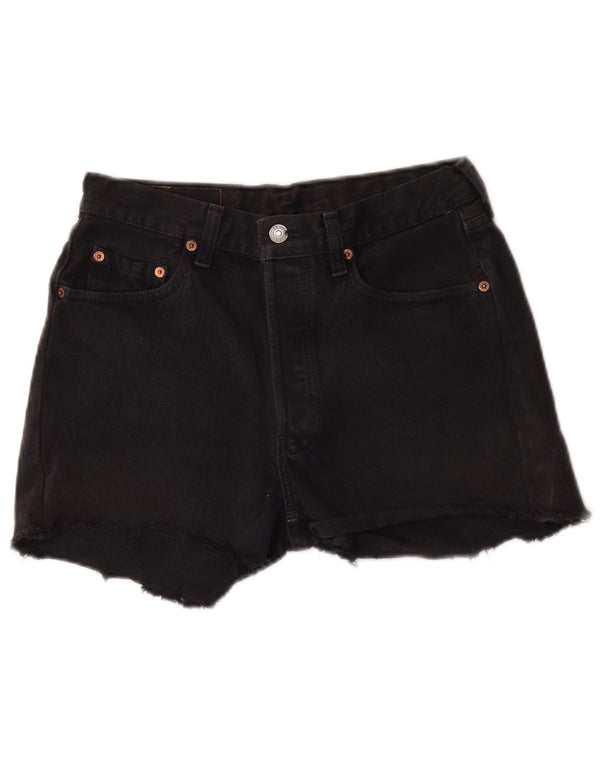 Pantaloni caldi din denim cu talie înaltă Levi's pentru femei W30, bumbac negru mare
