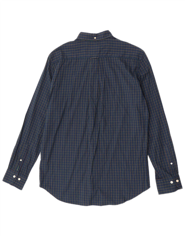 Cămașă Gant pentru bărbați, cu o formă obișnuită, mărimea 39/40 15 3/4, mijlocie, bleumarin, vichy