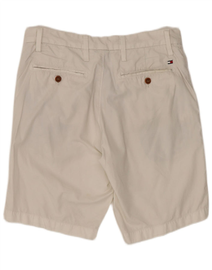 TOMMY HILFIGER Pantaloni scurți chino Brooklyn pentru bărbați W30, bumbac alb mediu