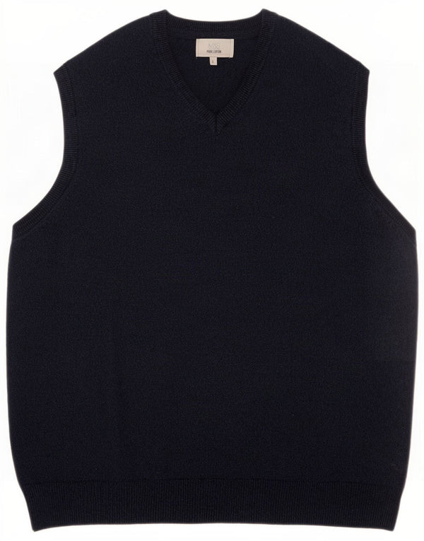 Marks & Spencer Vestă pentru bărbați Tank Top mare din bumbac bleumarin