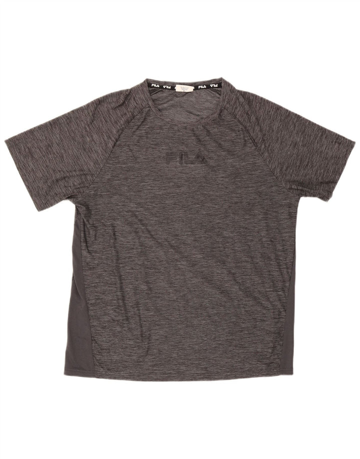 Tricou Fila pentru bărbați Top mare, gri, poliester cu pată
