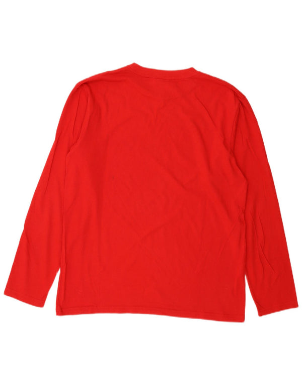 Carhartt Mens Graphic Top Long Sleeve Medium Red Cotton