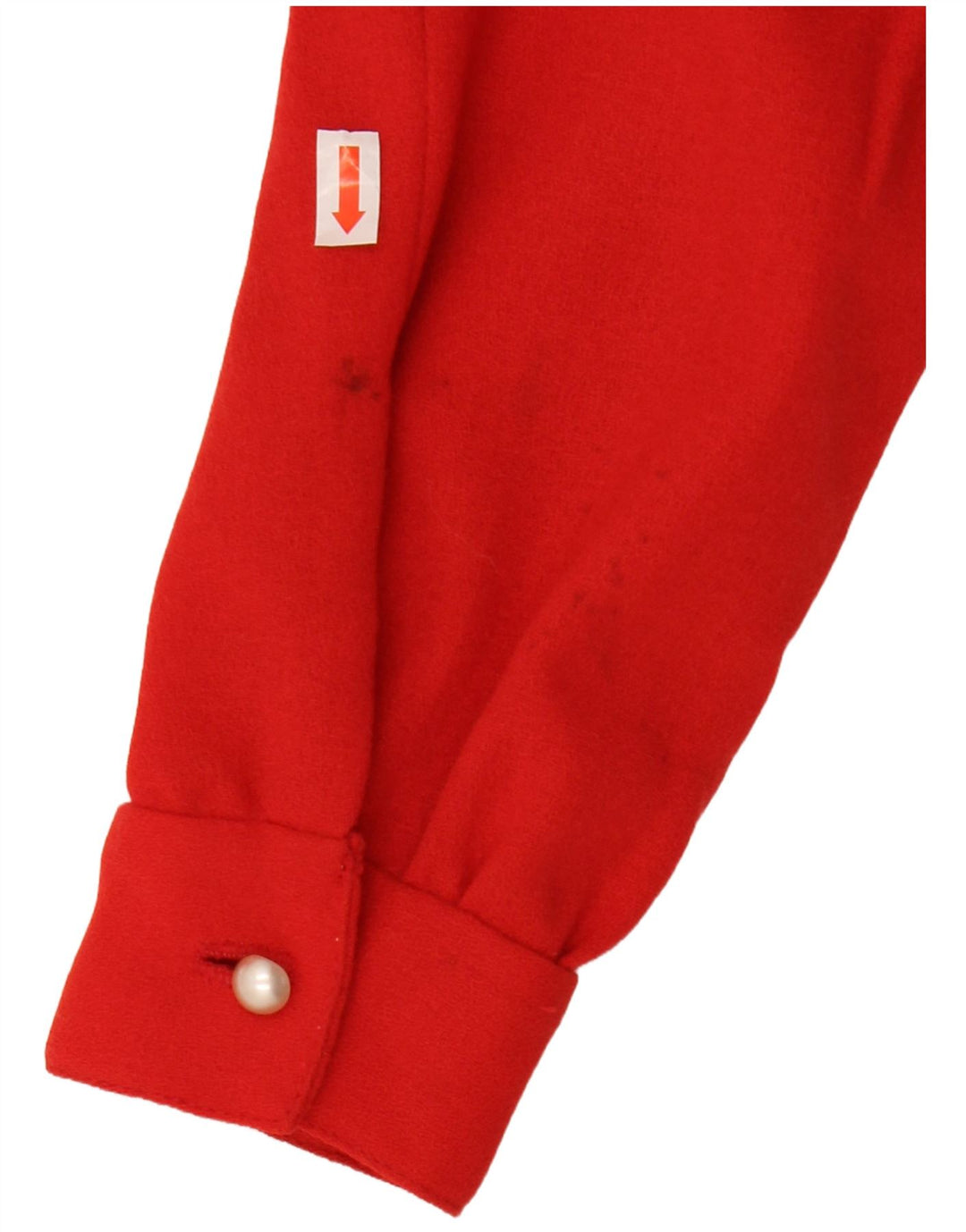 Bluză pentru femei VINTAGE Cămașă Crop UK 12 Roșu Mediu