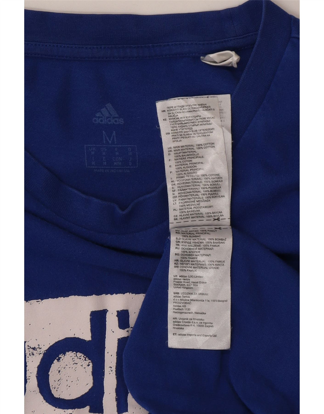 Tricou grafic ADIDAS pentru bărbați Top mediu albastru bumbac