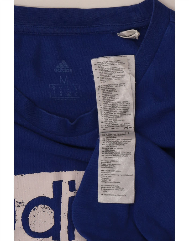 Tricou grafic ADIDAS pentru bărbați Top mediu albastru bumbac