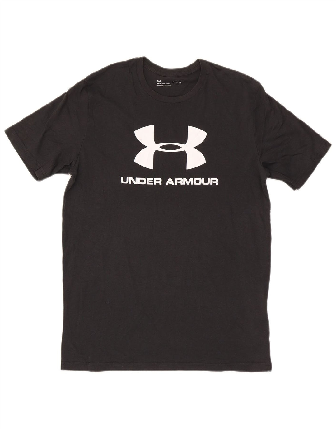 Tricou grafic Under Armour pentru bărbați Top mediu din bumbac negru