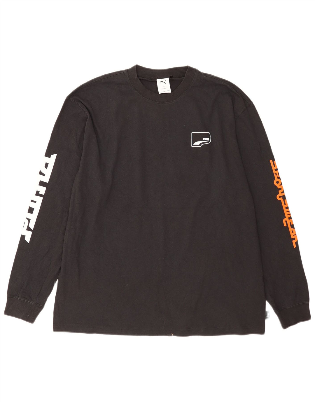 Tricou cu mânecă lungă Puma pentru bărbați, bumbac negru