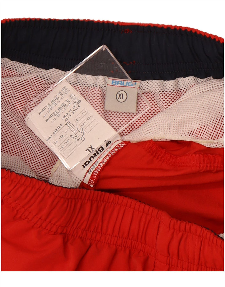 Pantaloni scurți de înot Brugi pentru bărbați XL poliester roșu