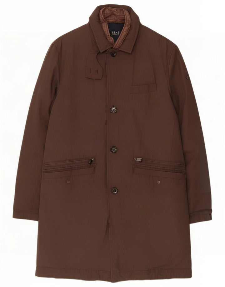 Henry Cottons Mens Parka Jacket IT 48 Medium Brown Poliester