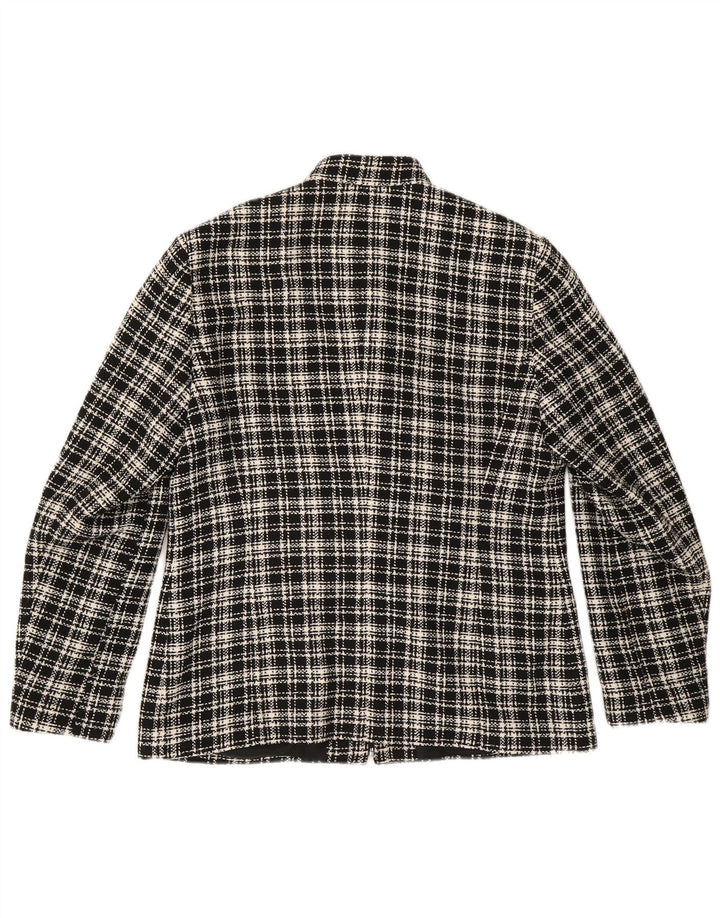 Gerry Weber Blazer Jacket pentru femei UK 16, mare, poliester cu carouri negru