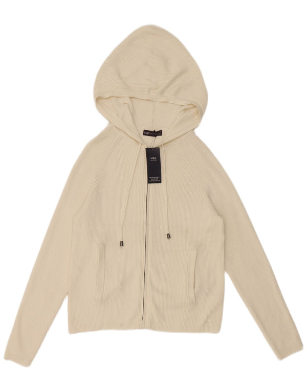 Pulover cardigan cu glugă pentru femei Marks & Spencer UK 12 Medium Off White