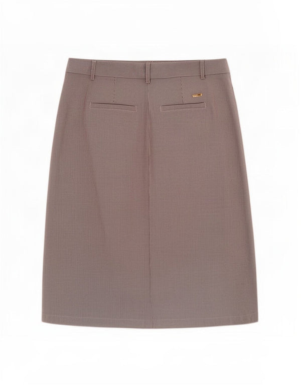 Fusta dreaptă pentru femei Marks & Spencer UK 18 XL W34 bleumarin cu dungi