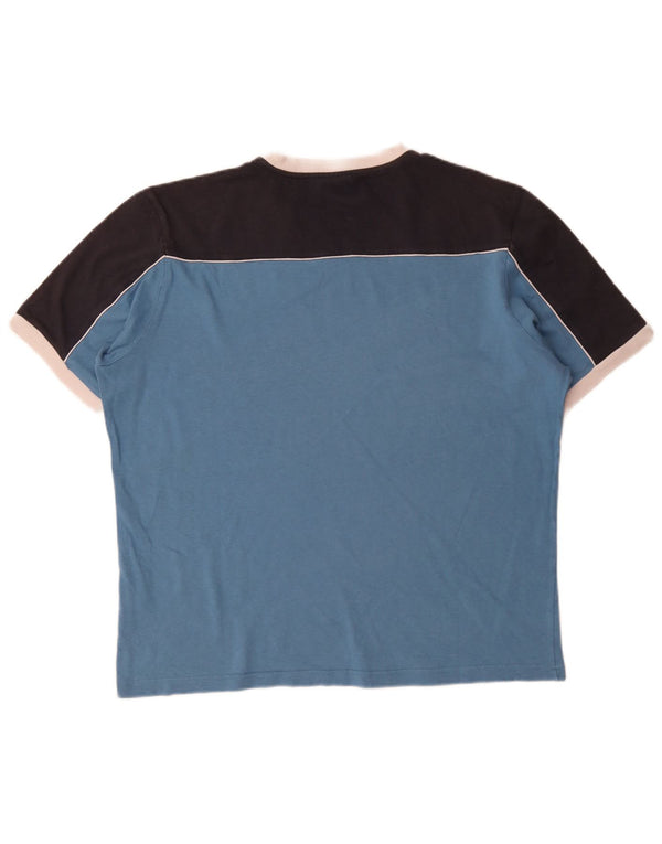 Tricou pentru bărbați Champion Top XL Blue Colorblock Bumbac