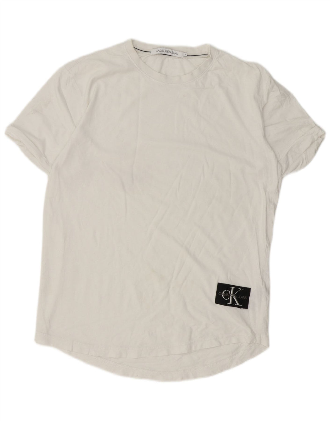 Calvin Klein Jeans Tricou Bărbați Top Bumbac Alb Mediu