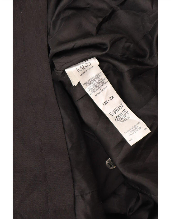 Trench pentru femei Marks & Spencer UK 22 3XL Poliester negru