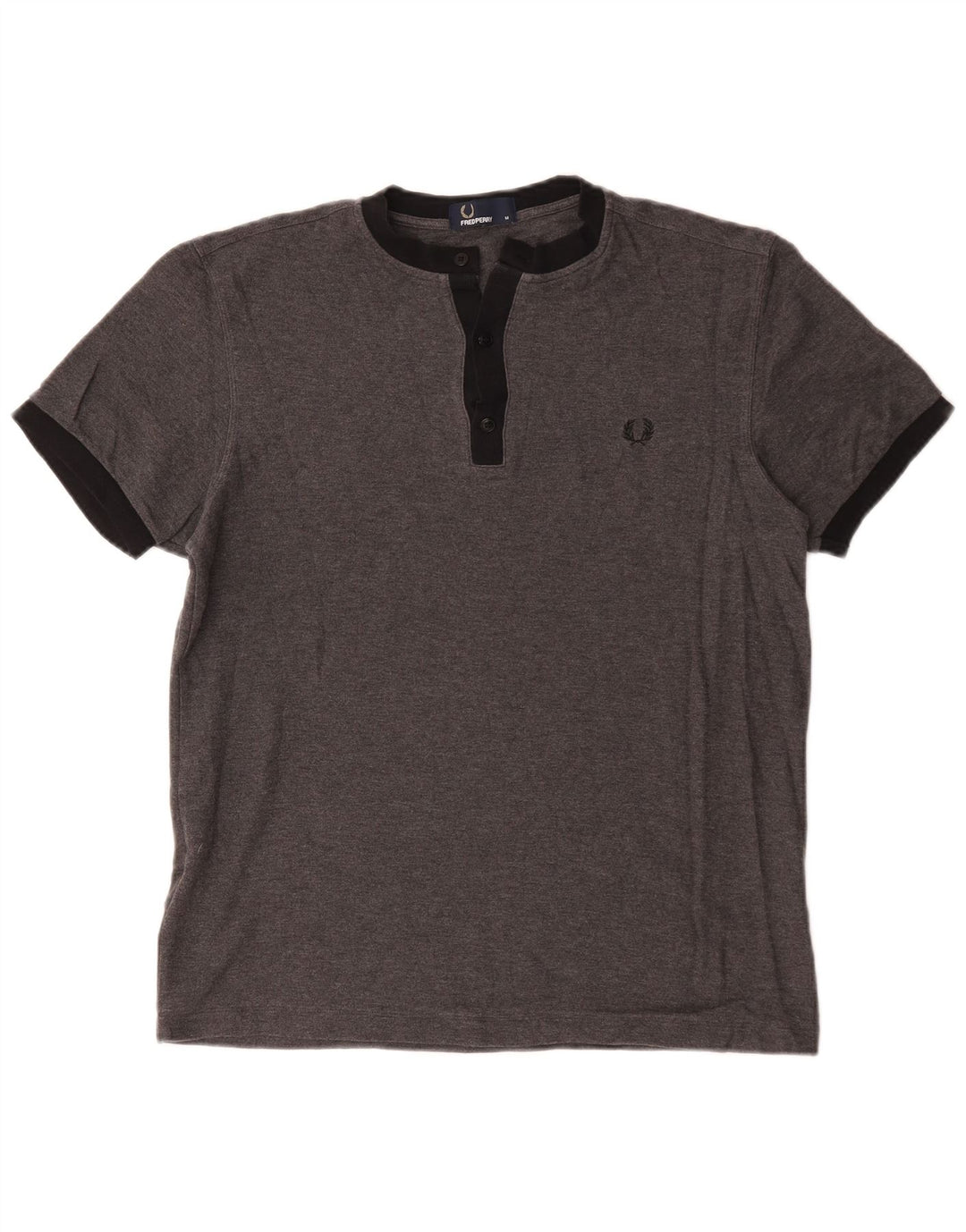 Tricou Fred Perry pentru bărbați Top din bumbac gri mediu