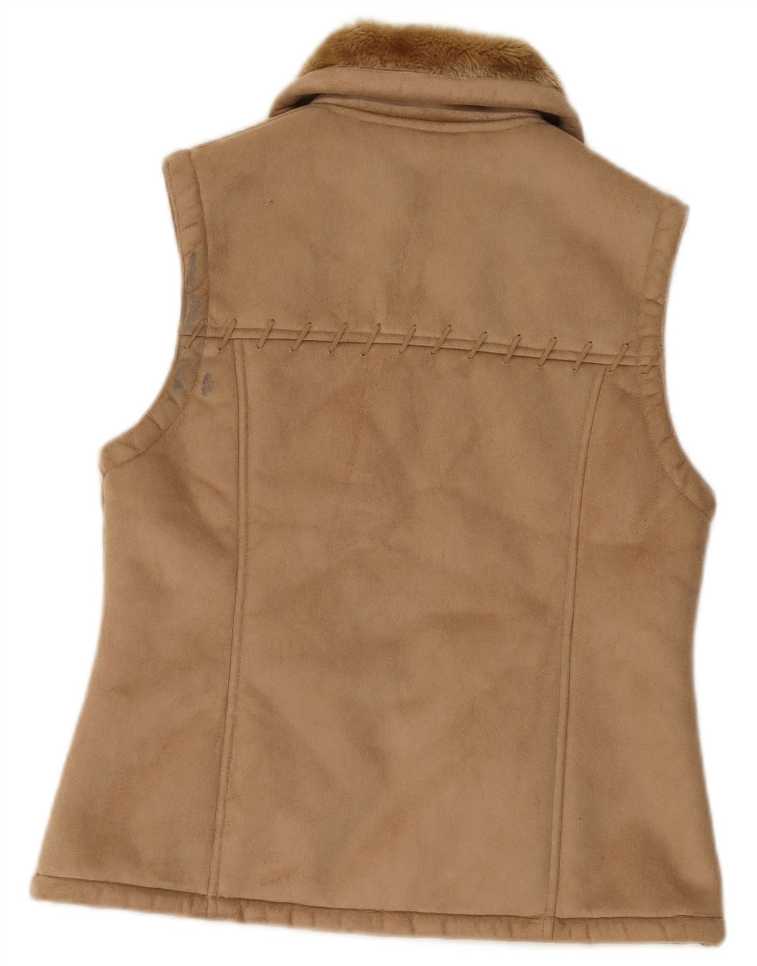 Gilet vintage pentru femei Sherpa UK 12 Medium Beige