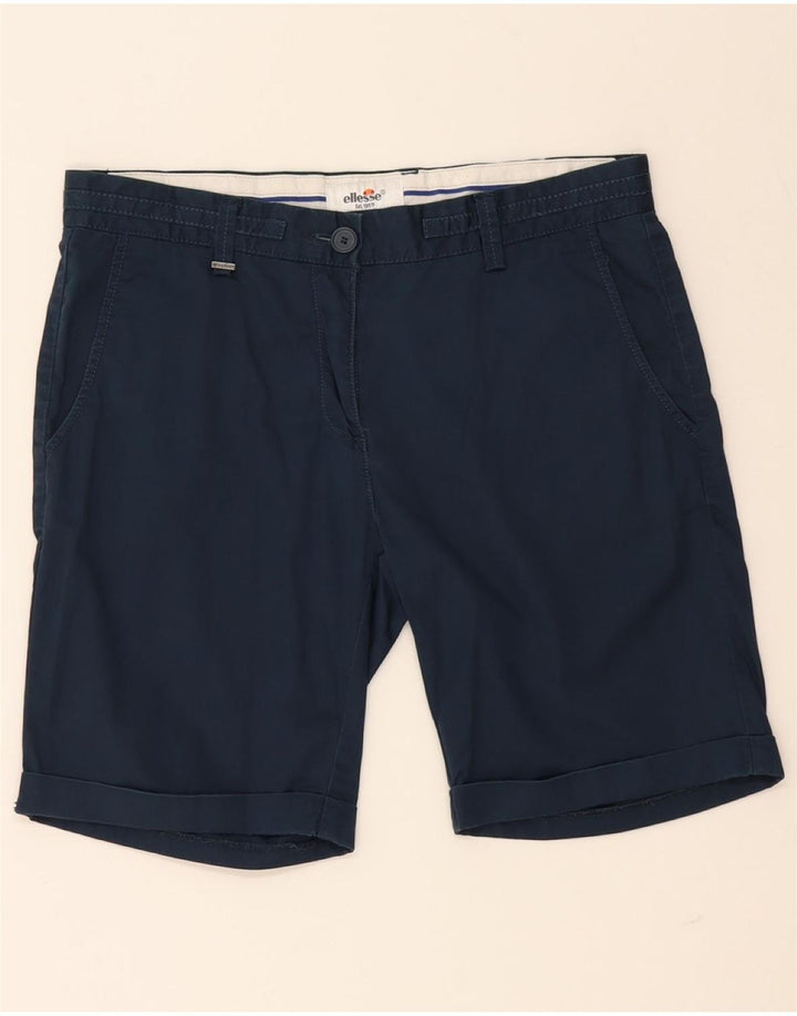 ELLESSE Womens Chino Shorts IT 42 Medium W30 Navy Blue Cotton Vintage Ellesse and Second-Hand Ellesse from Messina Hembry 