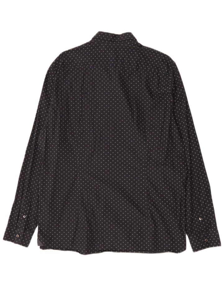 Cămașă pentru bărbați Ted Baker Mărimea 6 2XL Bumbac geometric negru