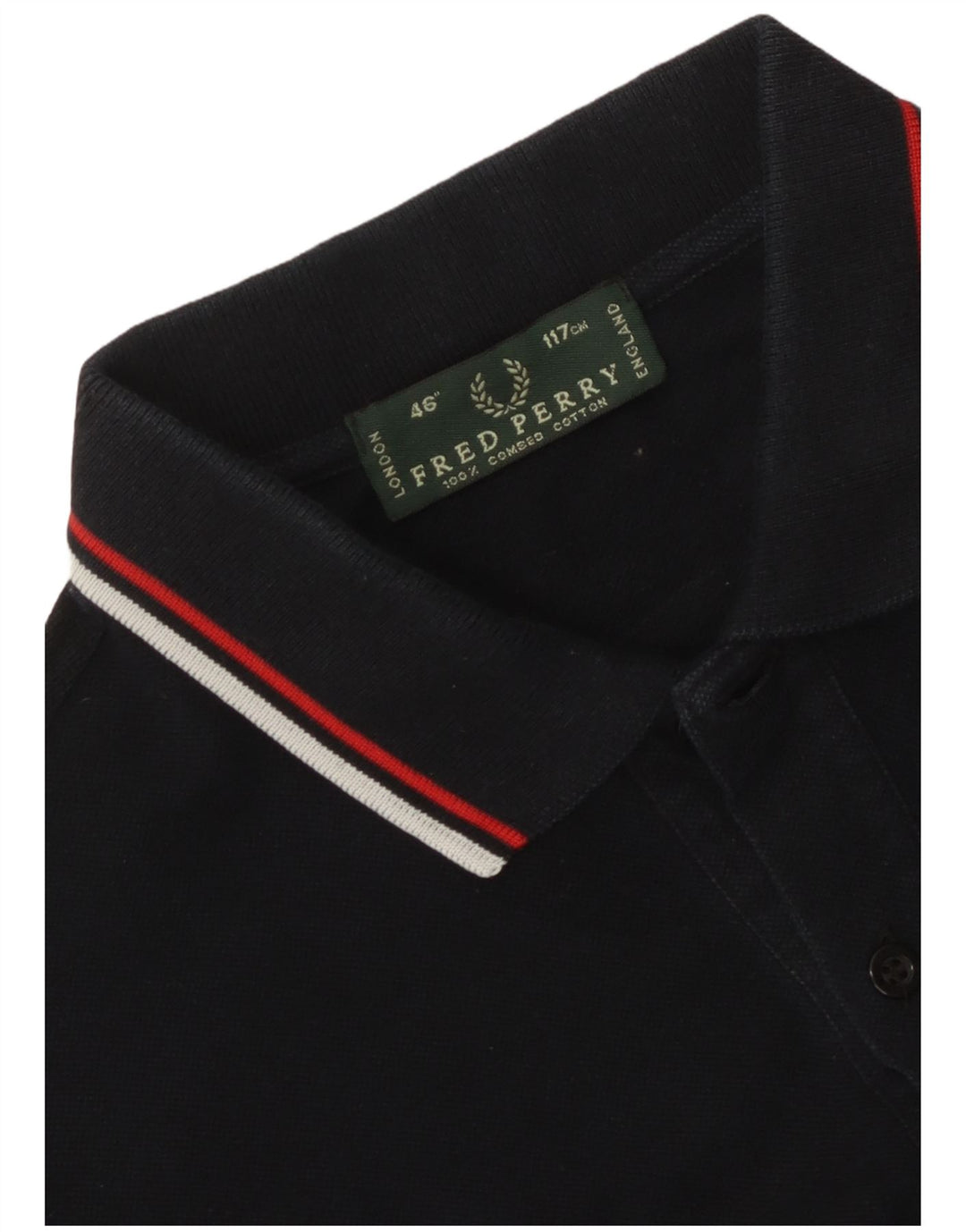 Fred Perry Polo pentru bărbați, mare, negru, bumbac