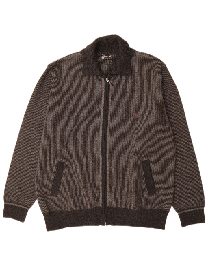 Pulover Cardigan Vintage pentru bărbați, mare, gri Colorblock