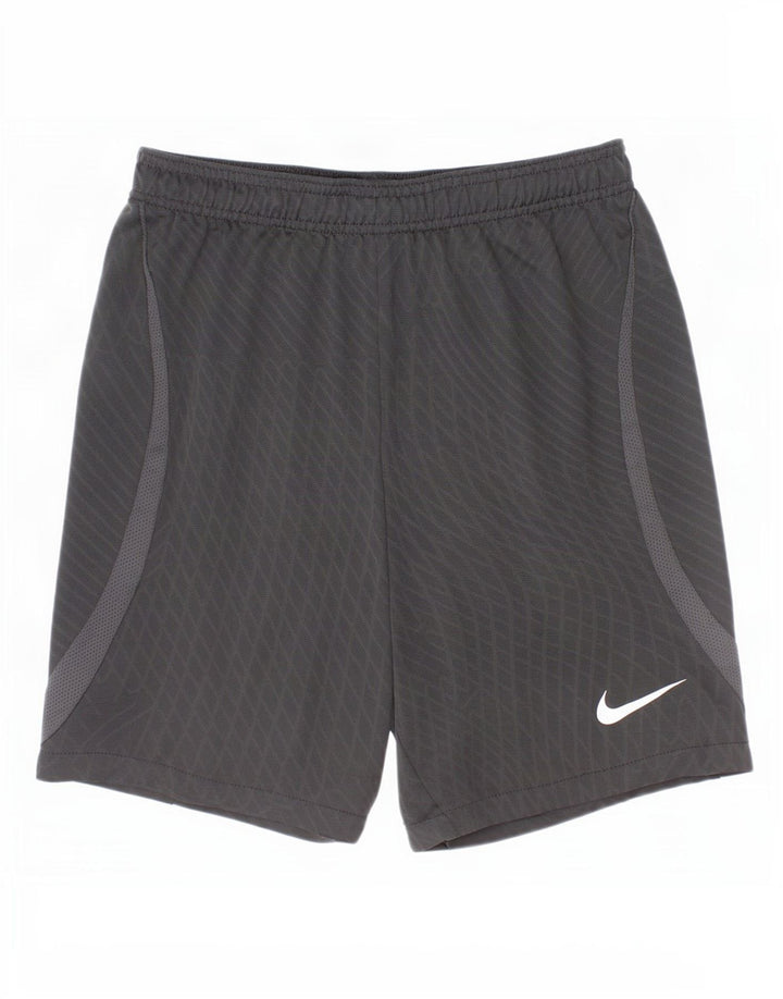 Pantaloni scurți sport Nike Dri Fit pentru băieți 12-13 ani, mari, poliester cu carouri negru