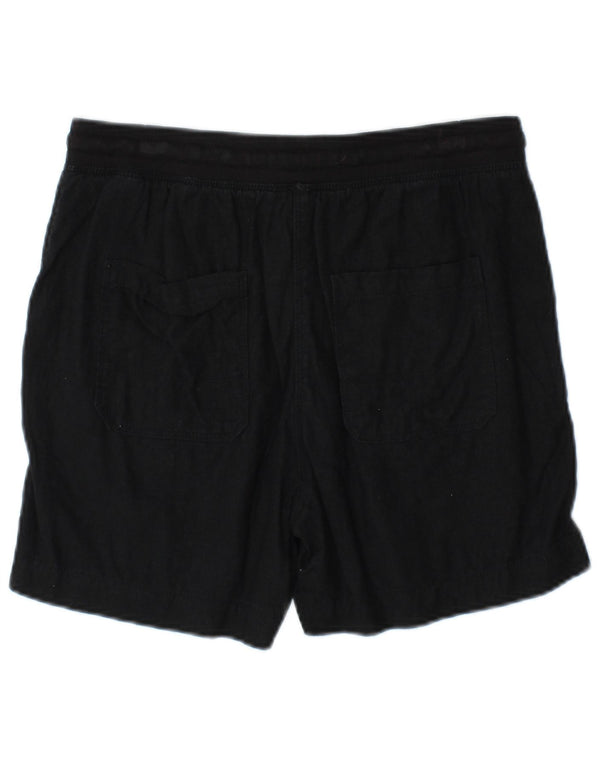 Pantaloni scurti chino pentru femei Marks & Spencer UK 10 Small W32 Black Linen