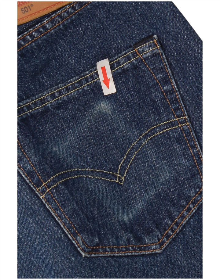Blugi drepti pentru bărbați Levi's 501 W30 L28 Bumbac bleumarin