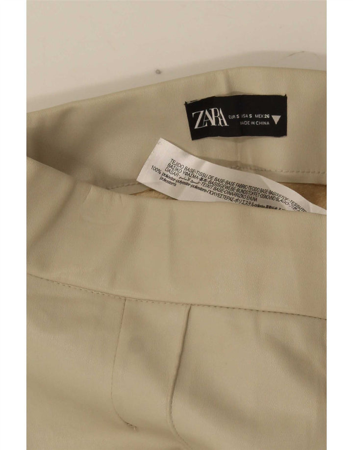 Pantaloni Drepți Casual Zara Femei Mici L26 L26 Bej Poliester