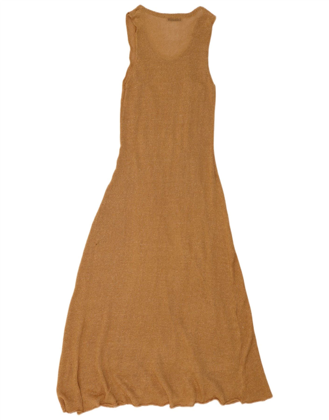 Rochie maxi fără mâneci pentru femei Zara UK 12 Medium Bej Poliester