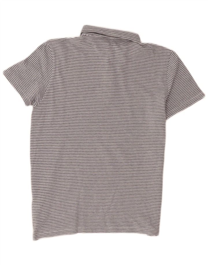 Tricou polo Massimo Dutti pentru bărbați, bumbac cu dungi albastre medii