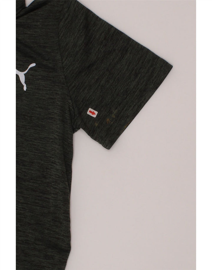 Tricou polo Puma pentru băieți 7-8 ani Poliester cu pături verzi