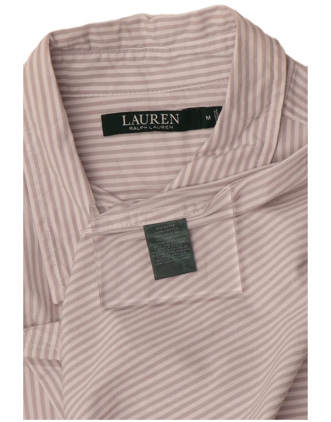 Rochie cămașă pentru femei RALPH LAUREN UK 14, bumbac cu dungi gri mediu