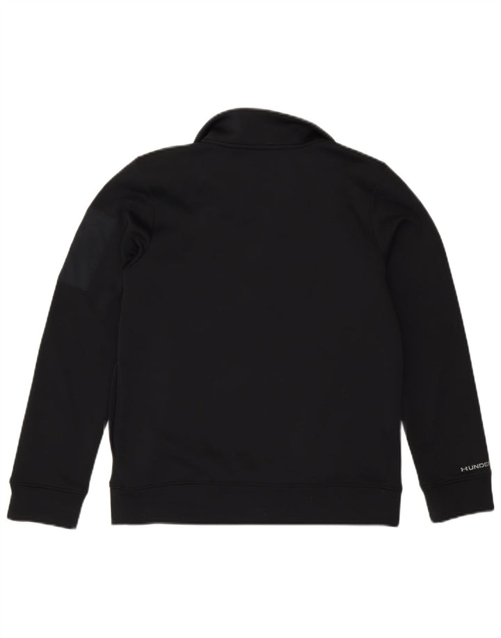 Pulover pentru băieți Under Armour, cu fermoar, cu gât, 9-10 ani, mediu negru