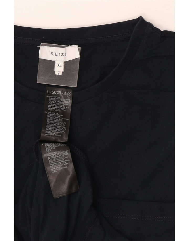 Top pentru bărbați Reiss cu mânecă lungă, XL, bleumarin, bumbac
