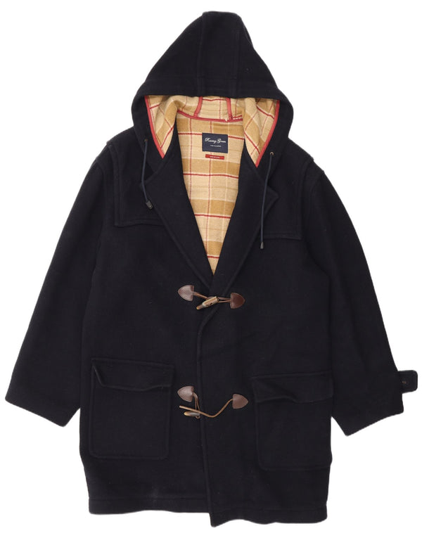 Vintage Mens Duffle Coat UK 38 Medium Bluemarin Wool