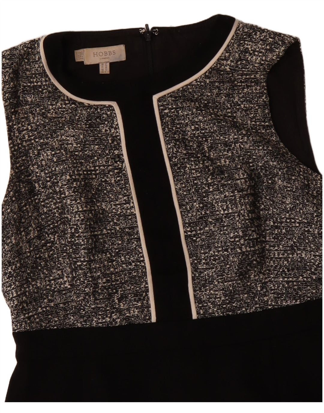 Rochie Hobbs pentru femei fără mâneci, UK 12, poliester cu pete negru mediu