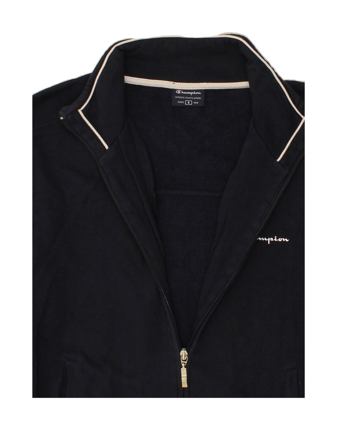 CHAMPION Mens Tracksuit Top Jacket Small Navy Blue Cotton Vintage Champion and Second-Hand Champion from Messina Hembry 