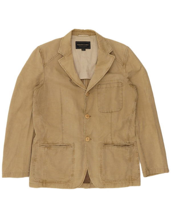 Jachetă pentru bărbați Marlboro Classics cu 3 nasturi, EU 50, mare, bej