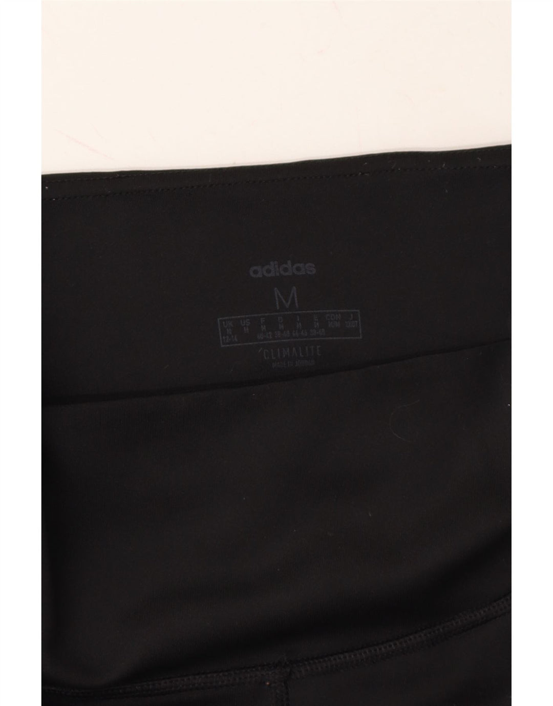 ADIDAS Womens Climalite Leggings UK 12/14 Medium  Black Striped Polyester Vintage Adidas and Second-Hand Adidas from Messina Hembry 