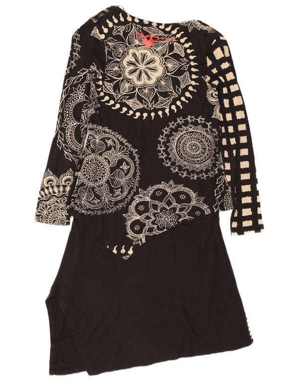 Rochie asimetrică cu grafică Desigual pentru femei UK 14 Medium Black Floral