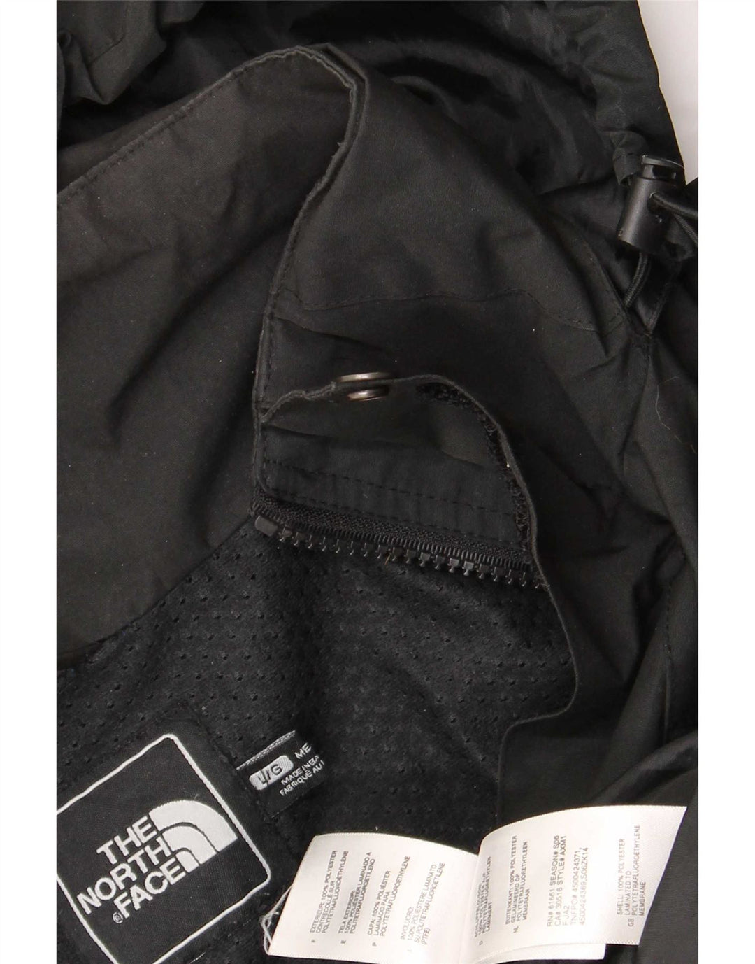 Jachetă de ploaie cu glugă pentru bărbați The North Face UK 40 Poliester negru mare