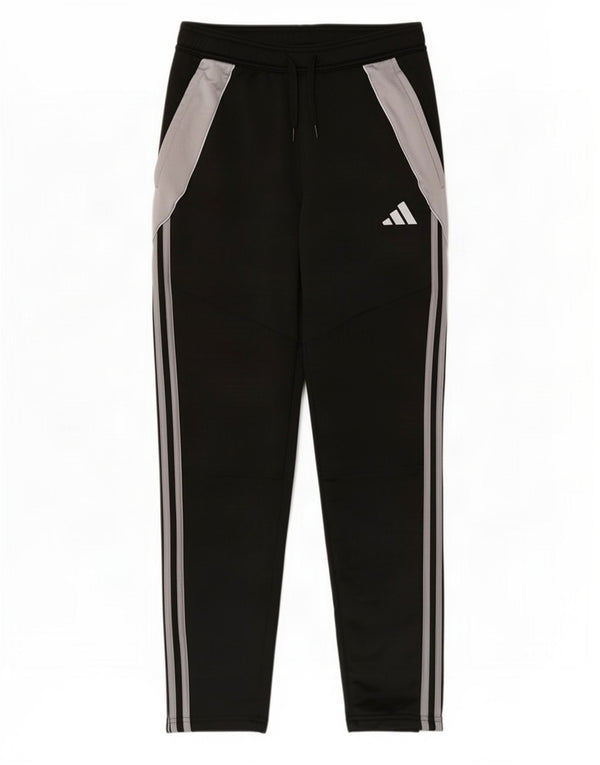 Pantaloni de trening Adidas pentru bărbați, negru mediu, poliester bloc de culoare