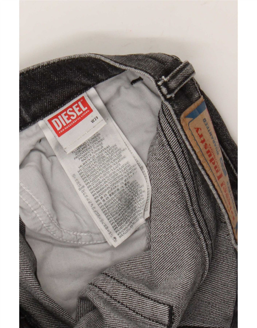 Blugi subțiri pentru bărbați Diesel W29 L31 bumbac gri
